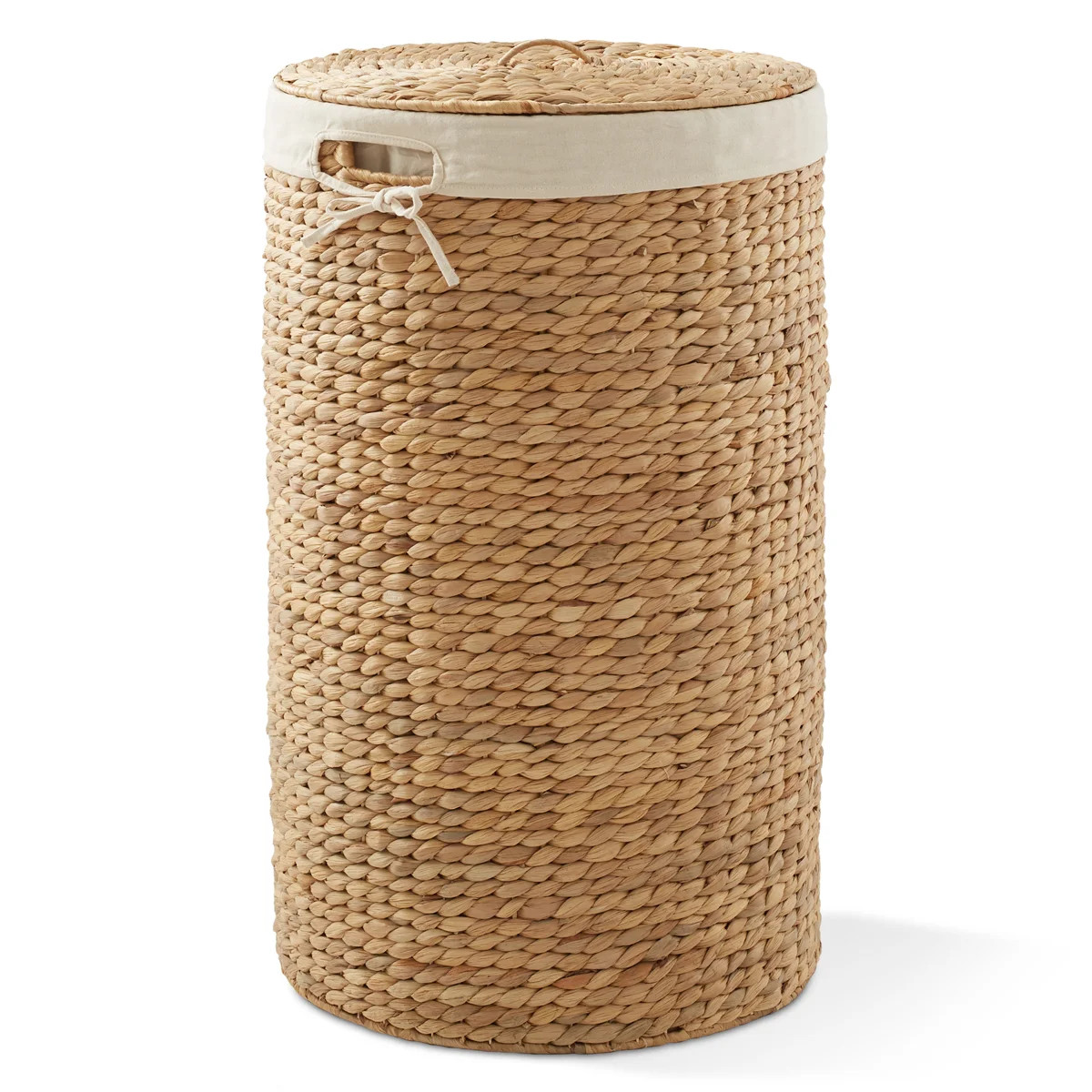 Round Laundry Hamper Basket with Lid & Liner for Clothes | Wayfair North America
