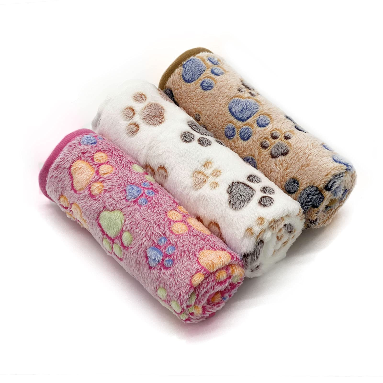 SORKUT 1 Pack 3 Puppy Dog Blankets Super Soft Warm Sleep Mat Fluffy Premium Fleece Pet Blanket Fl... | Amazon (US)