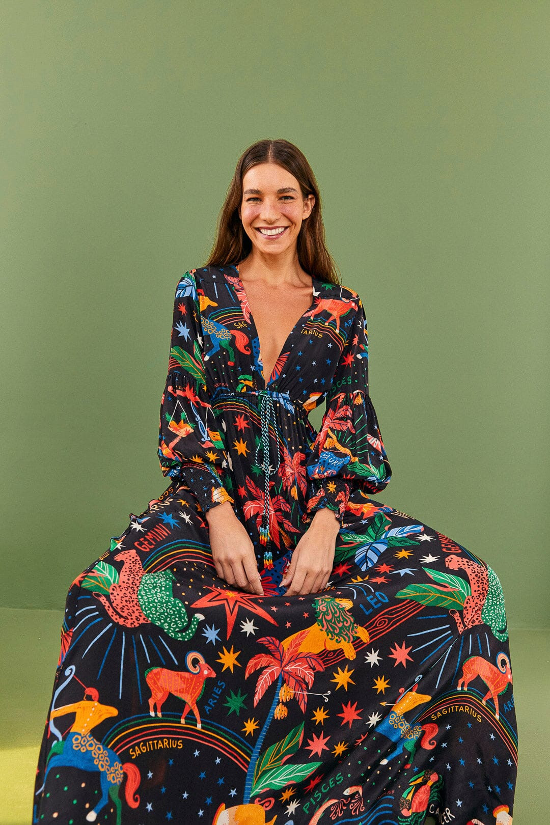 Zodiac Maxi Dress | FarmRio (US)
