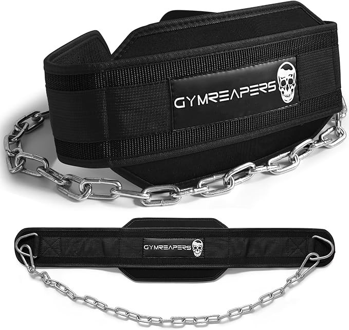 Gymreapers Dip Belt With Chain For Weightlifting, Pull Ups, Dips - Heavy Duty Steel Chain For Add... | Amazon (US)
