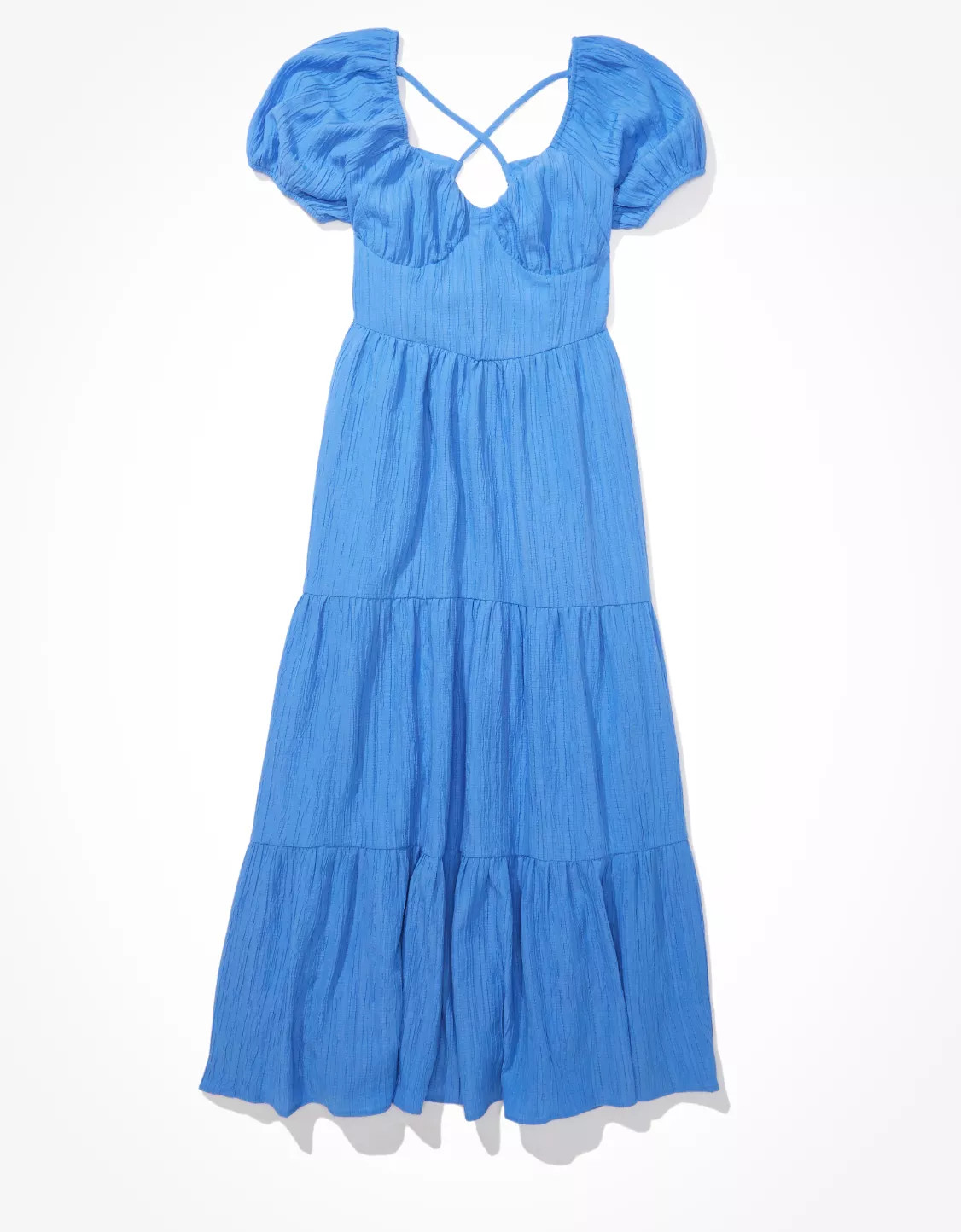 AE Open Back Corset Midi Dress | American Eagle Outfitters (US & CA)