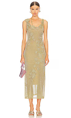 Cult Gaia Pemma Crochet Coverup in Gold from Revolve.com | Revolve Clothing (Global)