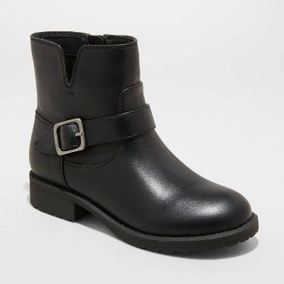 Girls' Alessandra Zipper Booties - Cat & Jack™ Black | Target