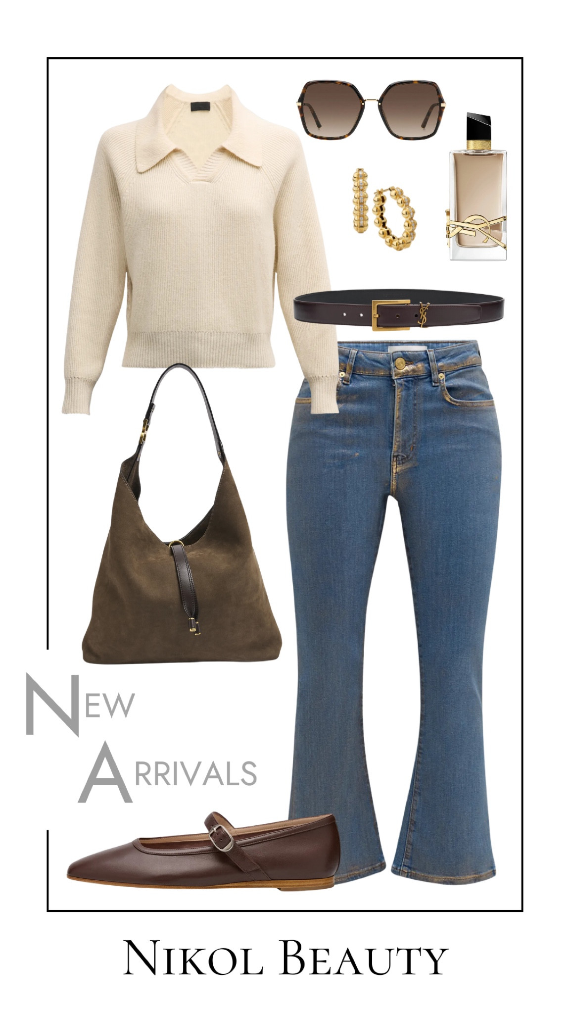 Fresh new arrivals to love! This cozy Nili Lotan polo sweater pairs perfectly with the chic metallic Frame jeans, Le Monde Beryl flats, and the iconic Chloé Marcie hobo bag. #NewArrivals #FallFashion #OOTD #EffortlessStyle #LuxuryFashion #ChicEnsemble #FashionInspo #CasualChic #PreFall 



#LTKStyleTip #LTKItBag #LTKShoeCrush