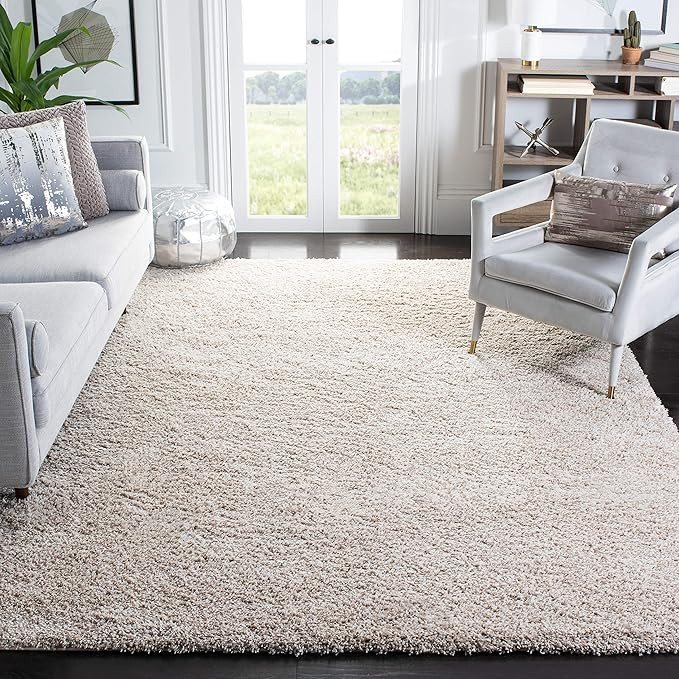 SAFAVIEH California Shag Collection Area Rug - 8' x 10', Beige, Non-Shedding & Easy Care, 2-inch ... | Amazon (US)