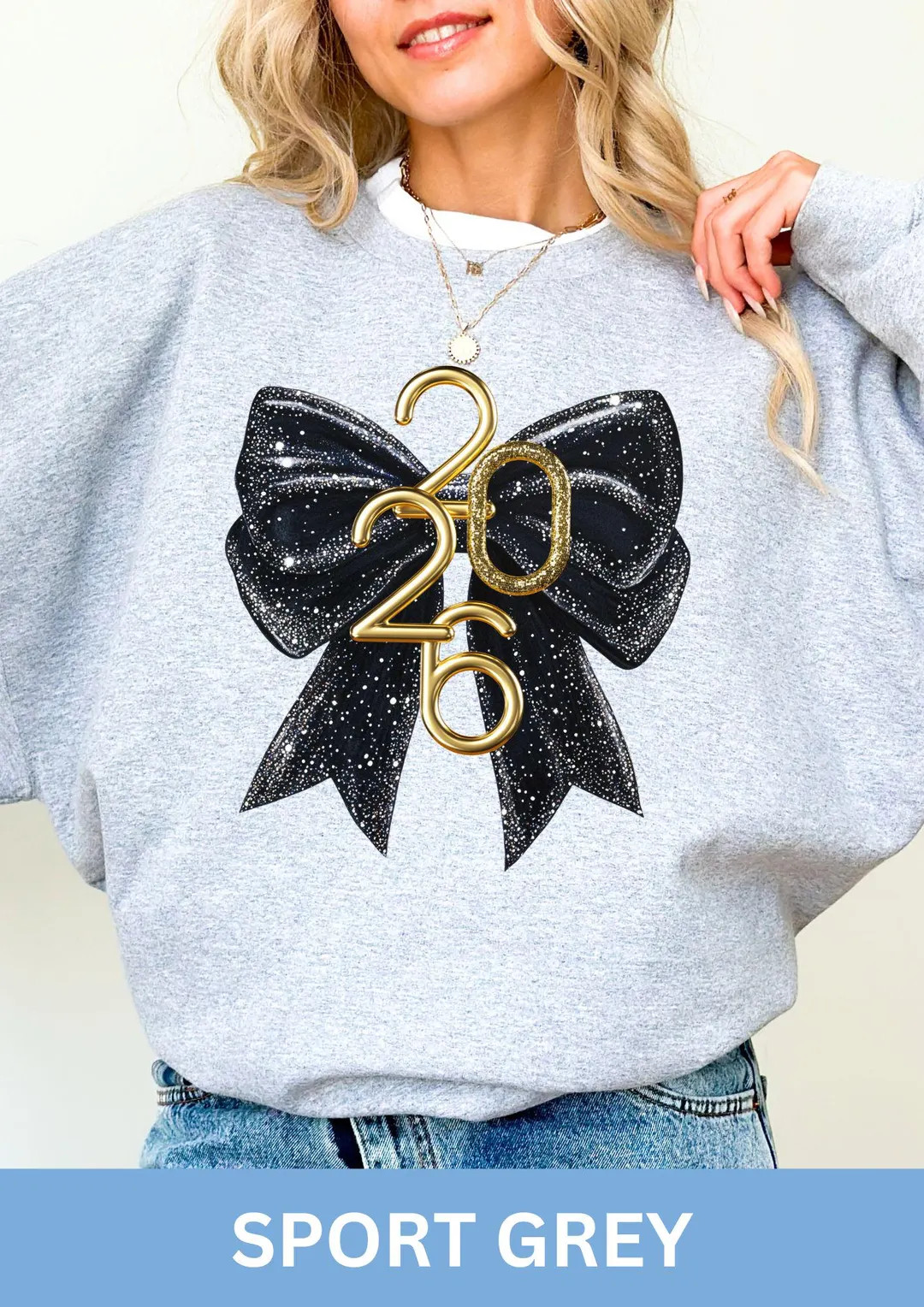 2026 Glitter Bow Sweatshirt, NYE Sweatshirt, New Year's Eve Shirt, 2026 Shirt, Happy New Year, 20... | Etsy (US)