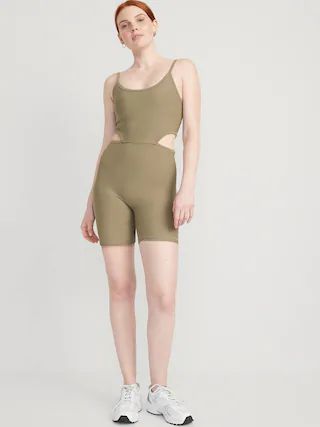PowerSoft Cami Cutout-Waist Short Bodysuit for Women -- 6-inch inseam | Old Navy (US)