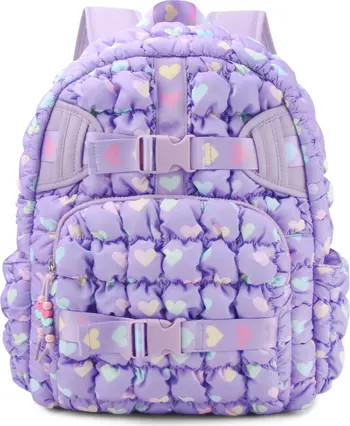 OMG Accessories Kids' Heart Print Scrunch Backpack | Nordstrom | Nordstrom