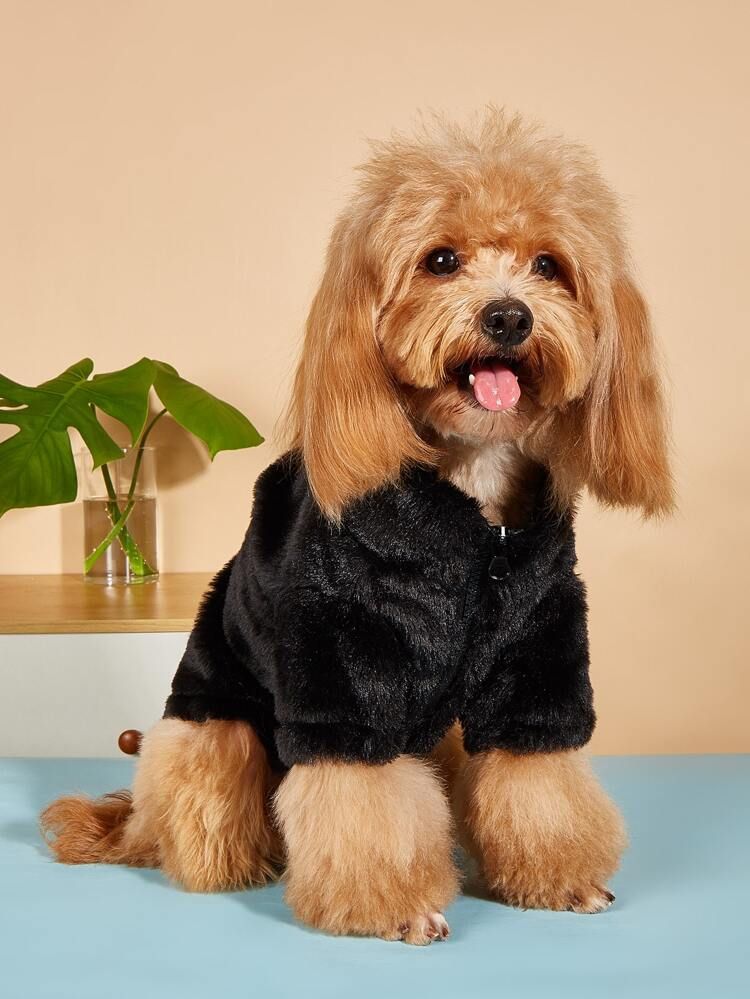 1pc Plush Pet Coat | SHEIN