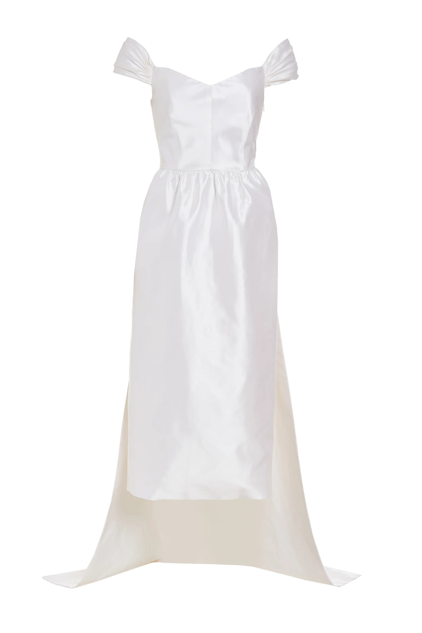 Celeste White Silk Gown With Train | Markarian