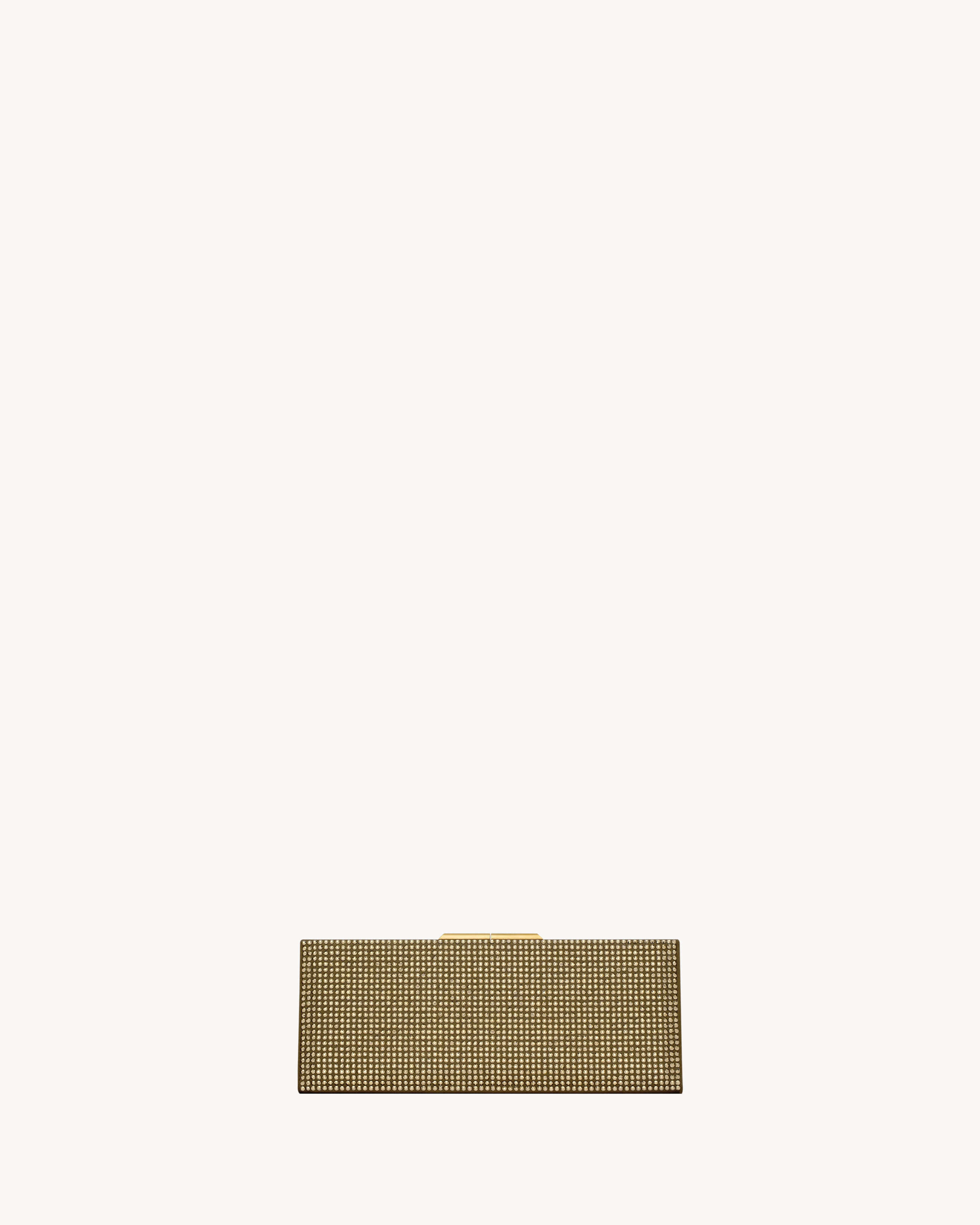 Saint Laurent Midnight Small Clutch In Silk Satin And Crystals - Green - Women - One Size | Saint Laurent Inc. (Global)
