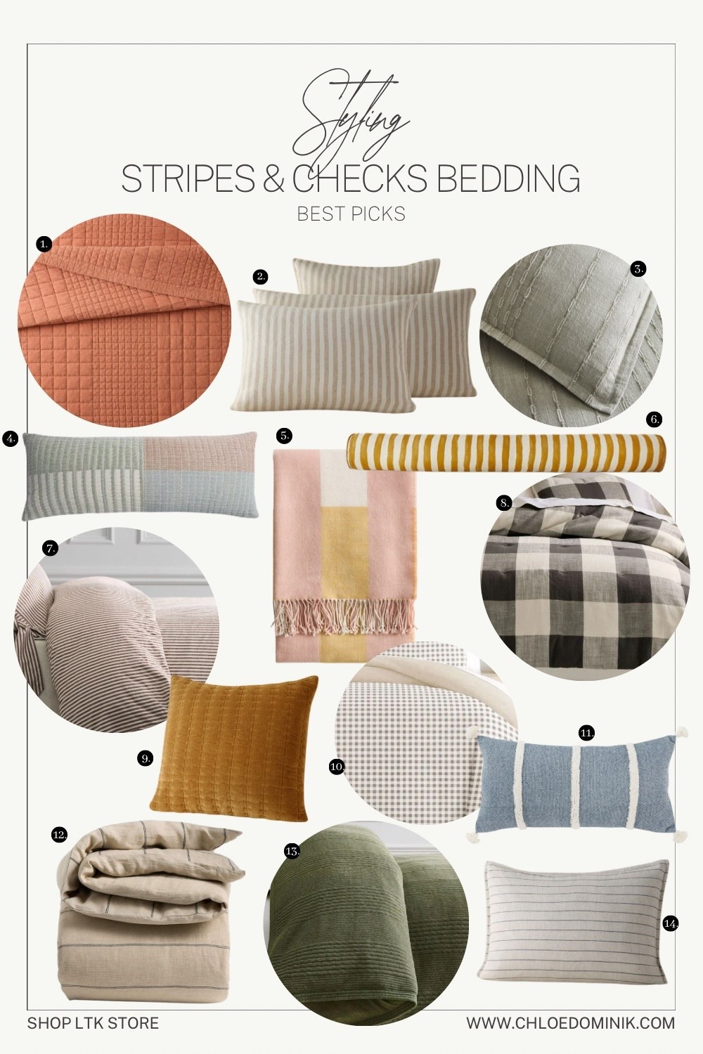 Stripes & Checks Bedding: Best Picks 

#LTKHome