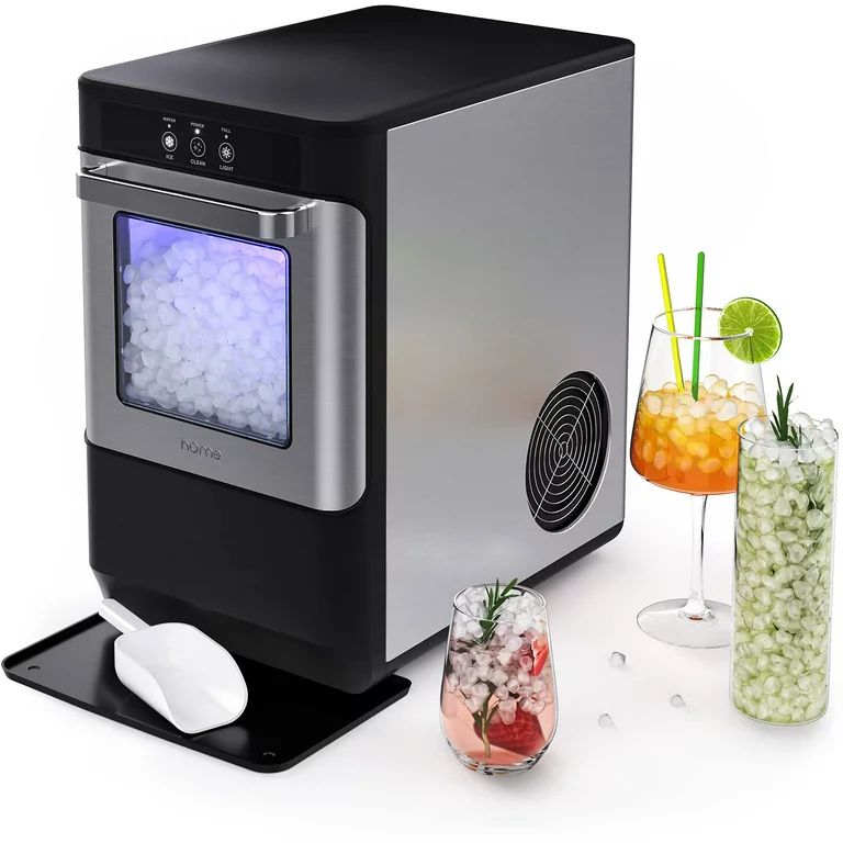 hOmeLabs Countertop Nugget Ice Maker - Stainless Steel with Touch Screen - Portable and Compact -... | Walmart (US)