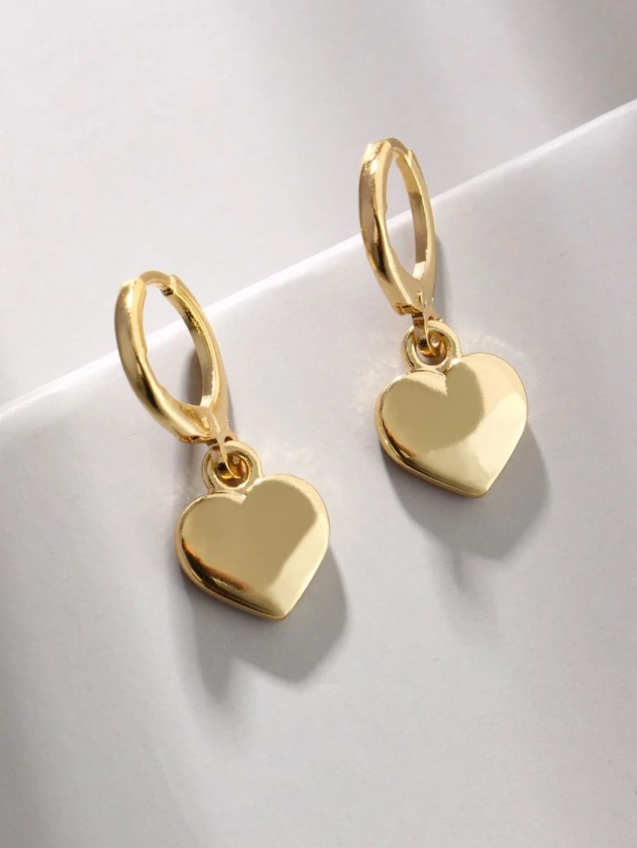 Heart Drop Earrings SKU: swear18210520543(500+ Reviews)$1.50Make 4 payments of $0.37 $1.43Join fo... | SHEIN