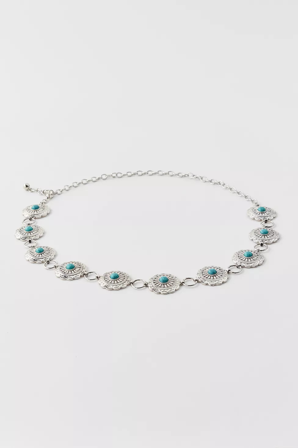 Turquoise Metal Chain Belt | Urban Outfitters (US and RoW)