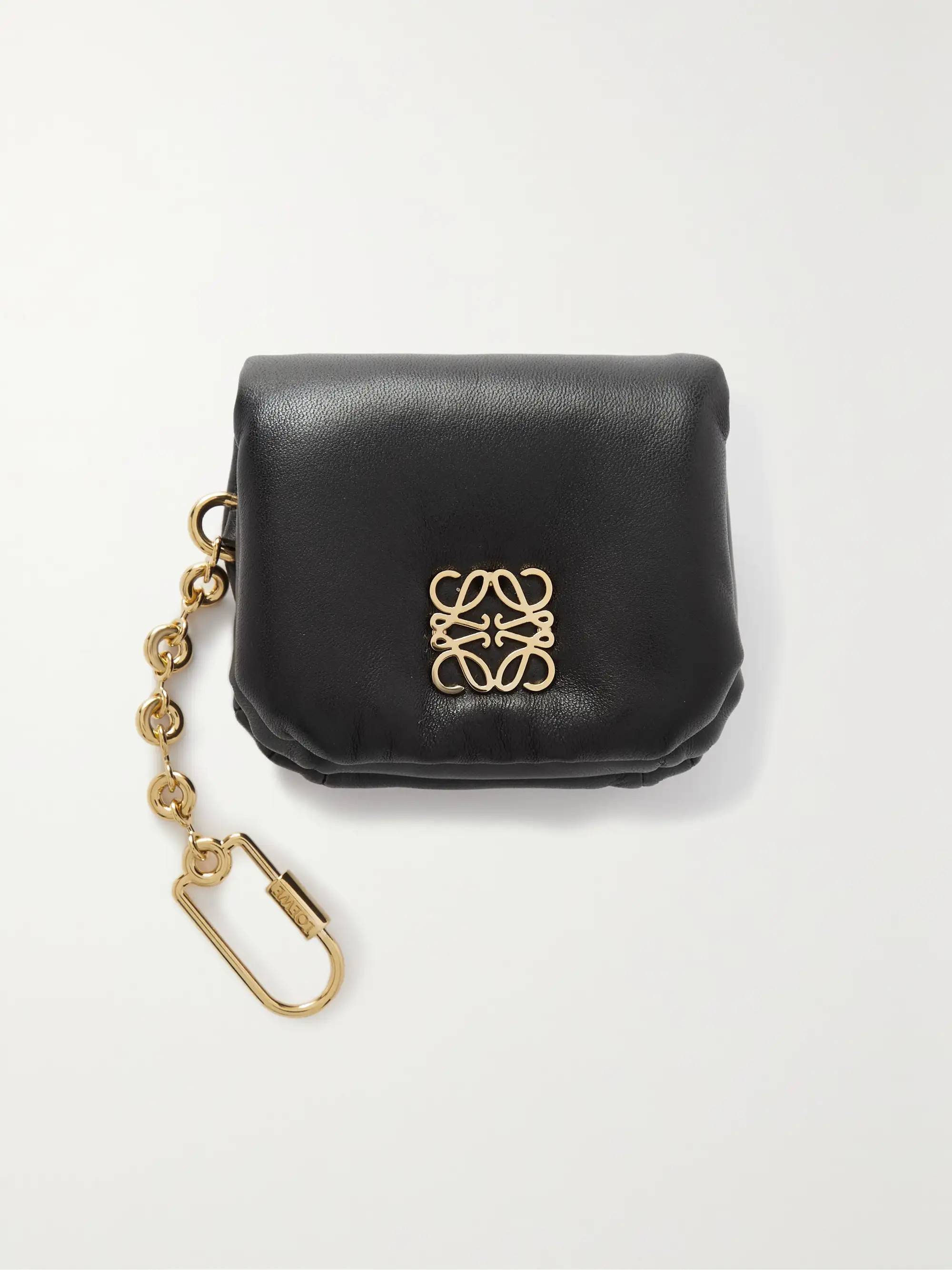 Puffer Goya embellished padded leather down AirPods case | NET-A-PORTER (US)