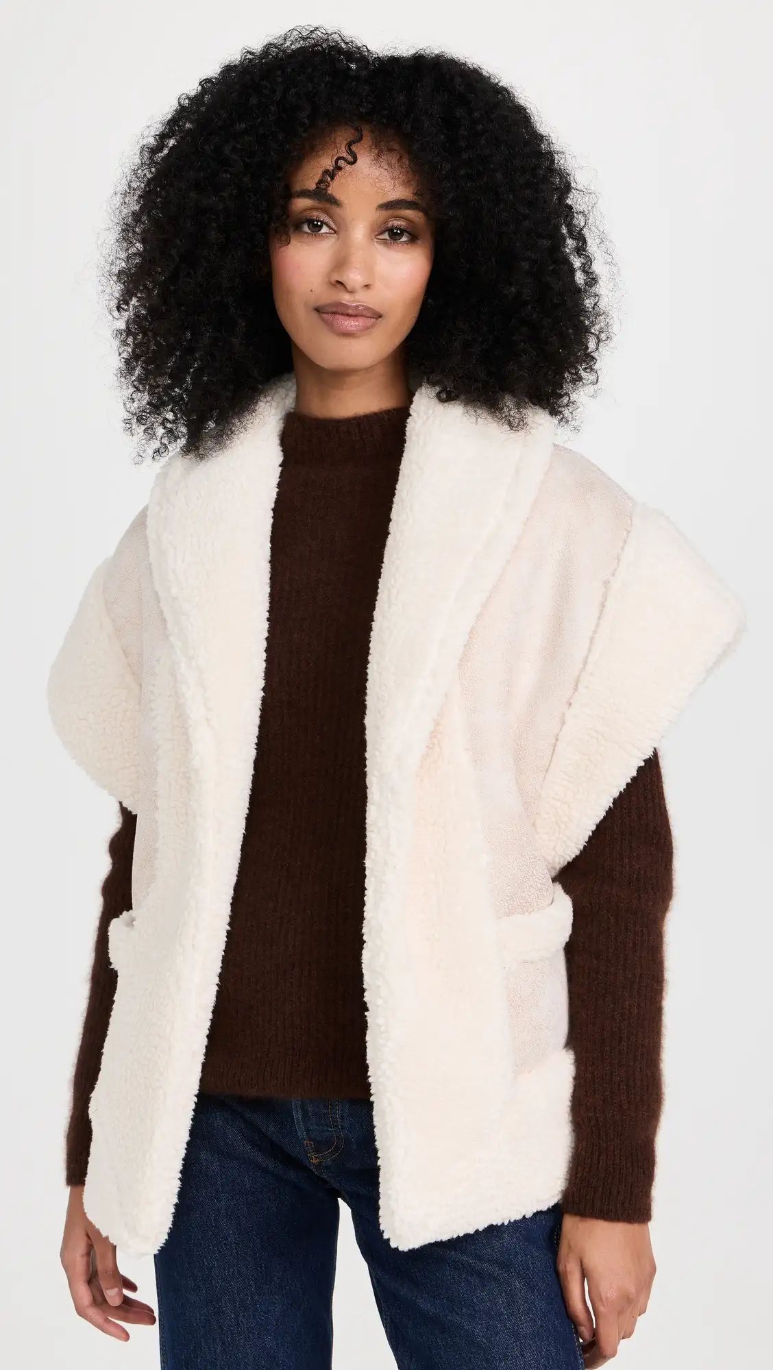 Line & Dot Ace Faux Shearling Vest | Shopbop | Shopbop