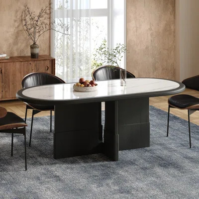 Modern Faux Marble Dining Table | Wayfair North America