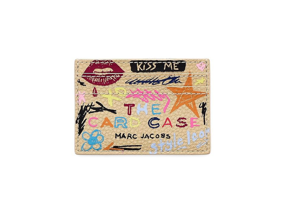 Marc Jacobs The Punk Scribble Card Case Wallet Handbags Beige Multi: One Size | Zappos.com