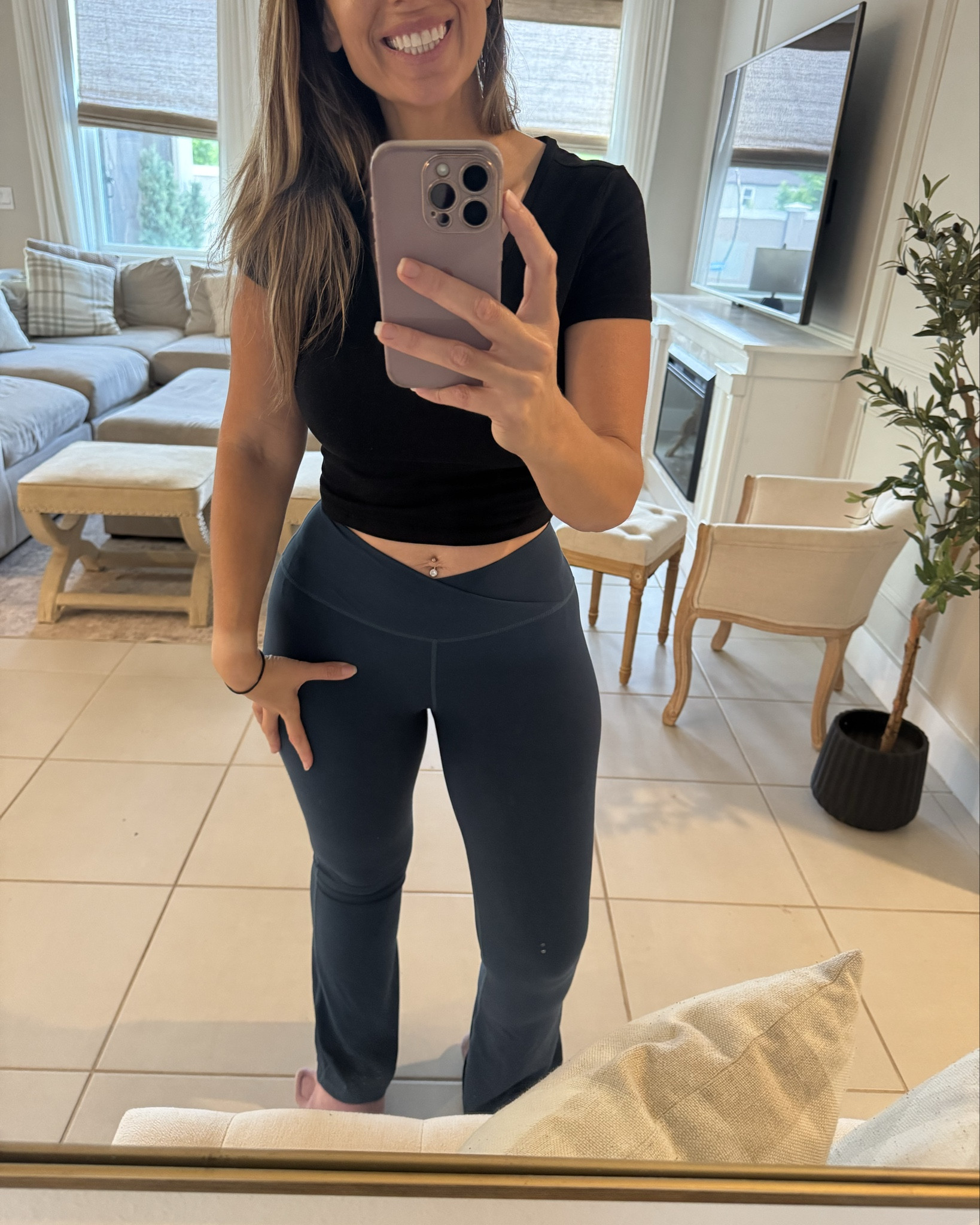 Comfy everyday leggings you’ll keep reaching for 🤍
True to size (I’m wearing a small), I have them in 3 colors 🙌
No front seam ✔️ and a relaxed fit with little to no compression—perfect for lounging, errands, or mom life on the go

#LTKOver40 #LTKmomlife