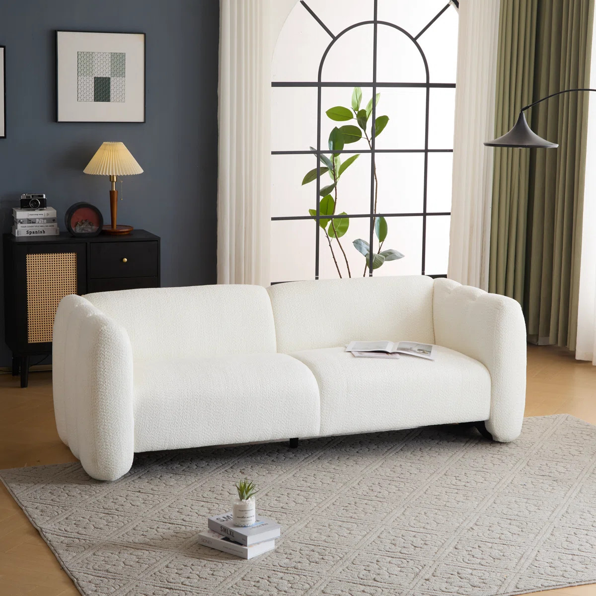 Keanu Boucle Upholstered 3-Seater Sofa | Wayfair North America