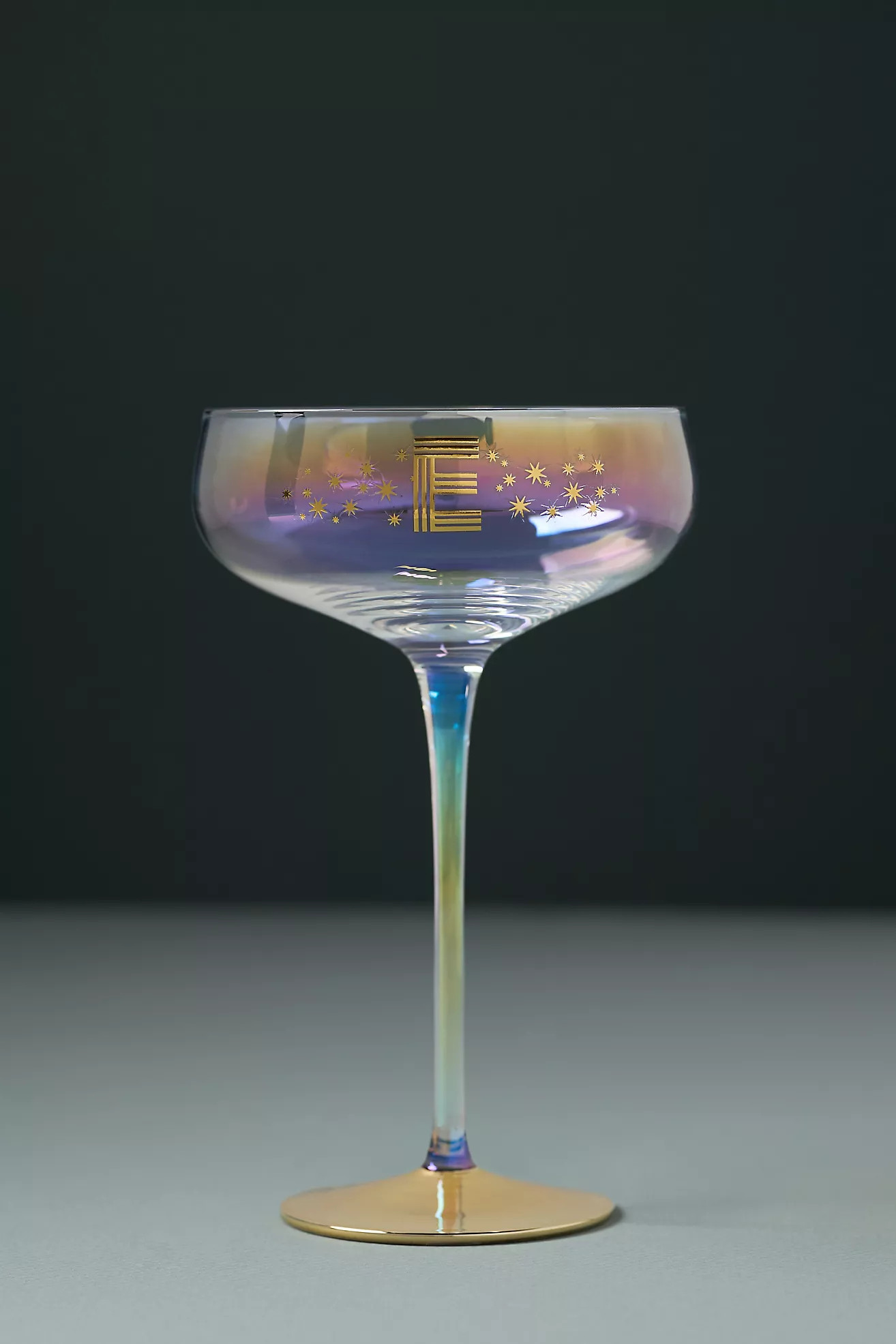 Camille Monogram Coupe Glass | Anthropologie (US)