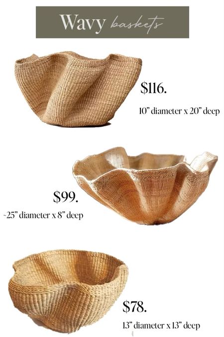 I use a big wavy bolga African basket to store toilet paper in our powder room. So many of you loved the basket, so I sourced a few other options in different sizes and price points. #baskets #wavybasket #bathroomstorage #storagebasket