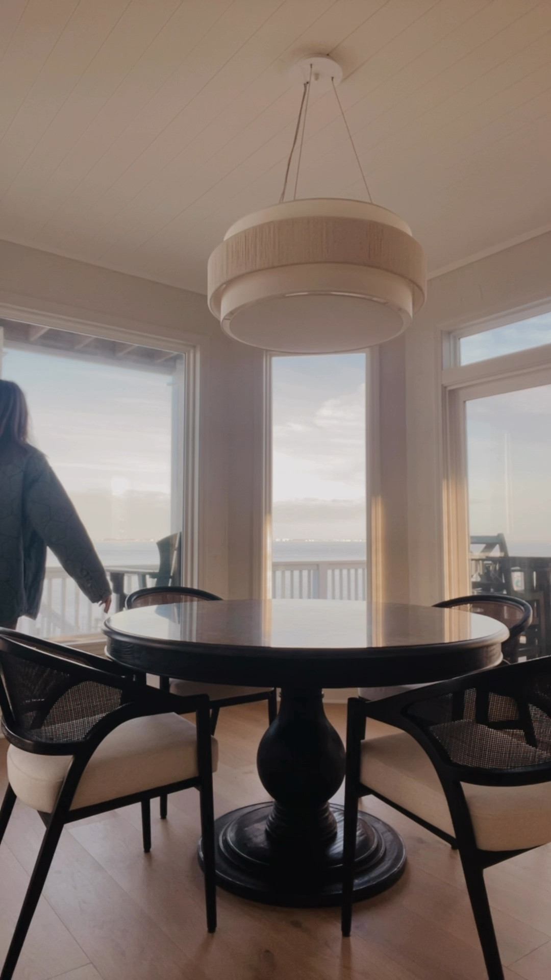 Just arrived zoomies 🌊

We’ve spent the past year renovating the beach house for moments like these! It’s such a special place already and the memories here I just beginning. 

Picking out a chandelier for the dining area took us forever because we wanted something that wouldn’t distract from the water views but felt like a unique piece. This suspended fabric chandelier from Perigold fit the space perfectly. 

#LTKHome #LTKSaleAlert #BeachHouse #DiningRoom #Perigold #Arhaus 