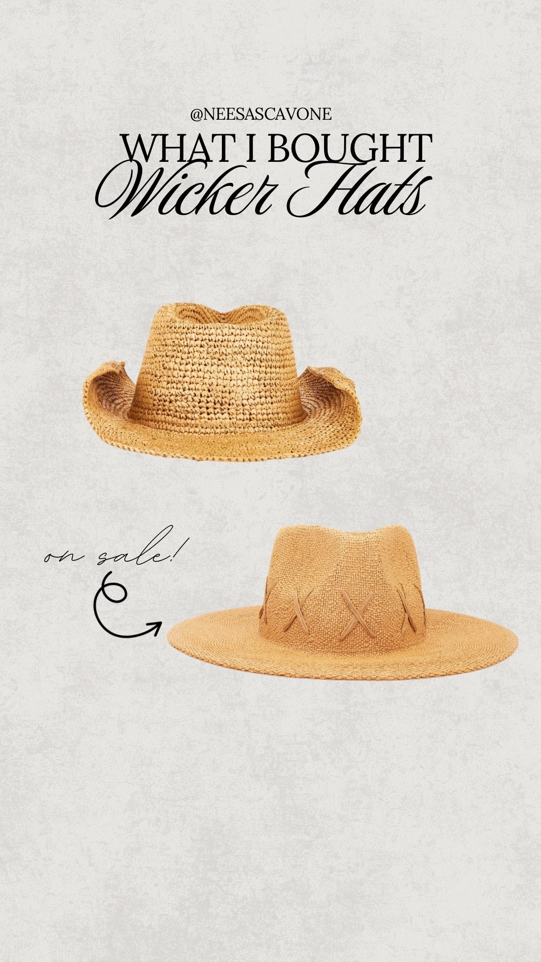 A summer essential 🌾 Wicker hats I’m loving lately—one is even on sale! Perfect for beach days, poolside lounging, or just taming the mom bun. #WickerHat #LTKFinds #HatSeason #SummerStyle #NeutralStyle #BeachAccessories #StrawHatSeason #CoastalStyle #LTKUnder50 #LTKSaleAlert #MomStyle #SummerVibes #LTKfashion #LTKsummerstyle

#LTKTravel #LTKSaleAlert #LTKStyleTip