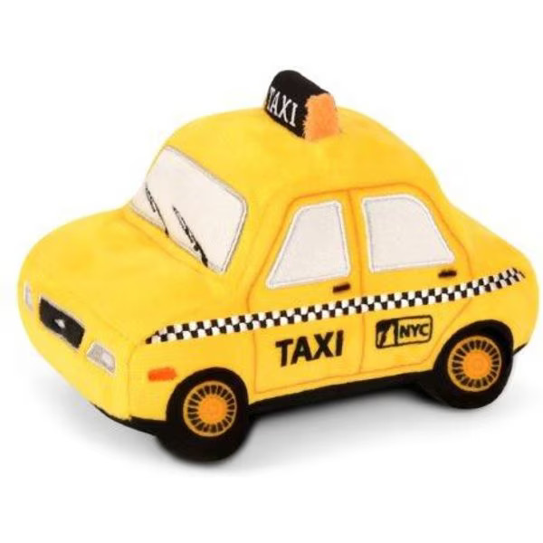 P.L.A.Y. Pet Lifestyle and You Canine Commute Collection New Yap City Taxi Plush Squeaky Dog Toy | Chewy.com