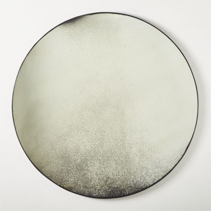 Clooney Antiqued Round Wall Mirror 48" + Reviews | CB2 | CB2