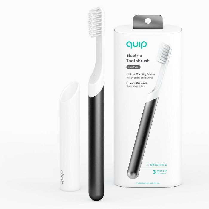 quip Metal Electric Toothbrush Starter Kit - 2-Minute Timer + Travel Case | Target