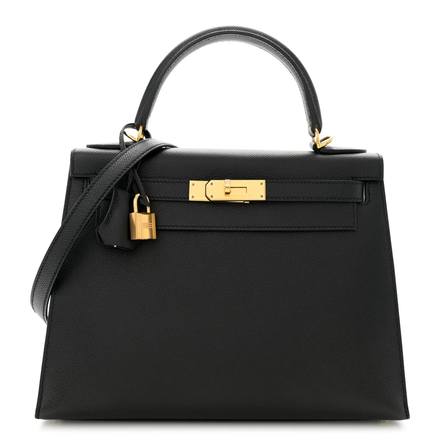 Epsom Kelly Sellier 28 Black | FASHIONPHILE (US)