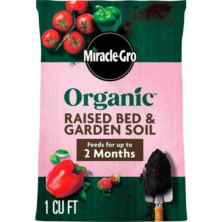 Miracle-Gro Organic Raised Bed and Garden Soil, OMRI Listed, 1 cu. ft. | Walmart (US)