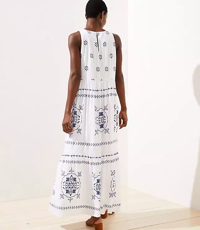 Mosaic Tiered Maxi Dress | LOFT