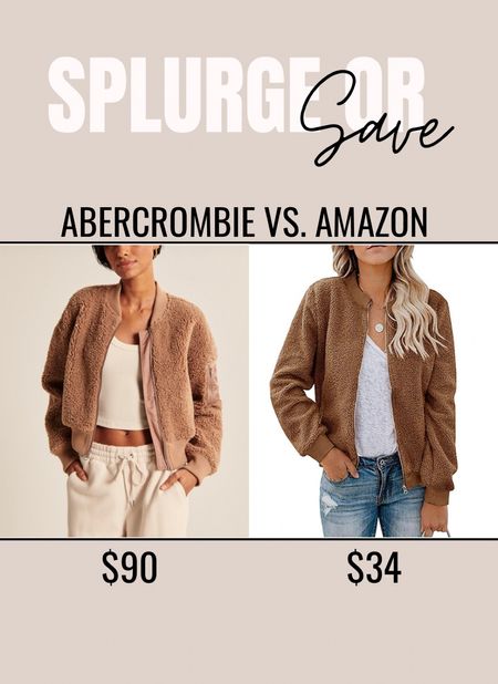 Amazon fashion
Amazon deal 
Abercrombie sale
Bomber jacket 
Sherpa jacket 
Sherpa bomber jacket 
Fuzzy jacket 
Winter jacket 
Winter fashion 
Splurge or save 
Look for less
Abercrombie dupe 
Gifts for her 

#LTKGiftGuide #LTKHoliday #LTKSeasonal