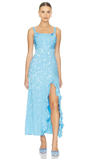 Carissa Maxi Dress in Sky Blue Tulip | Revolve Clothing (Global)