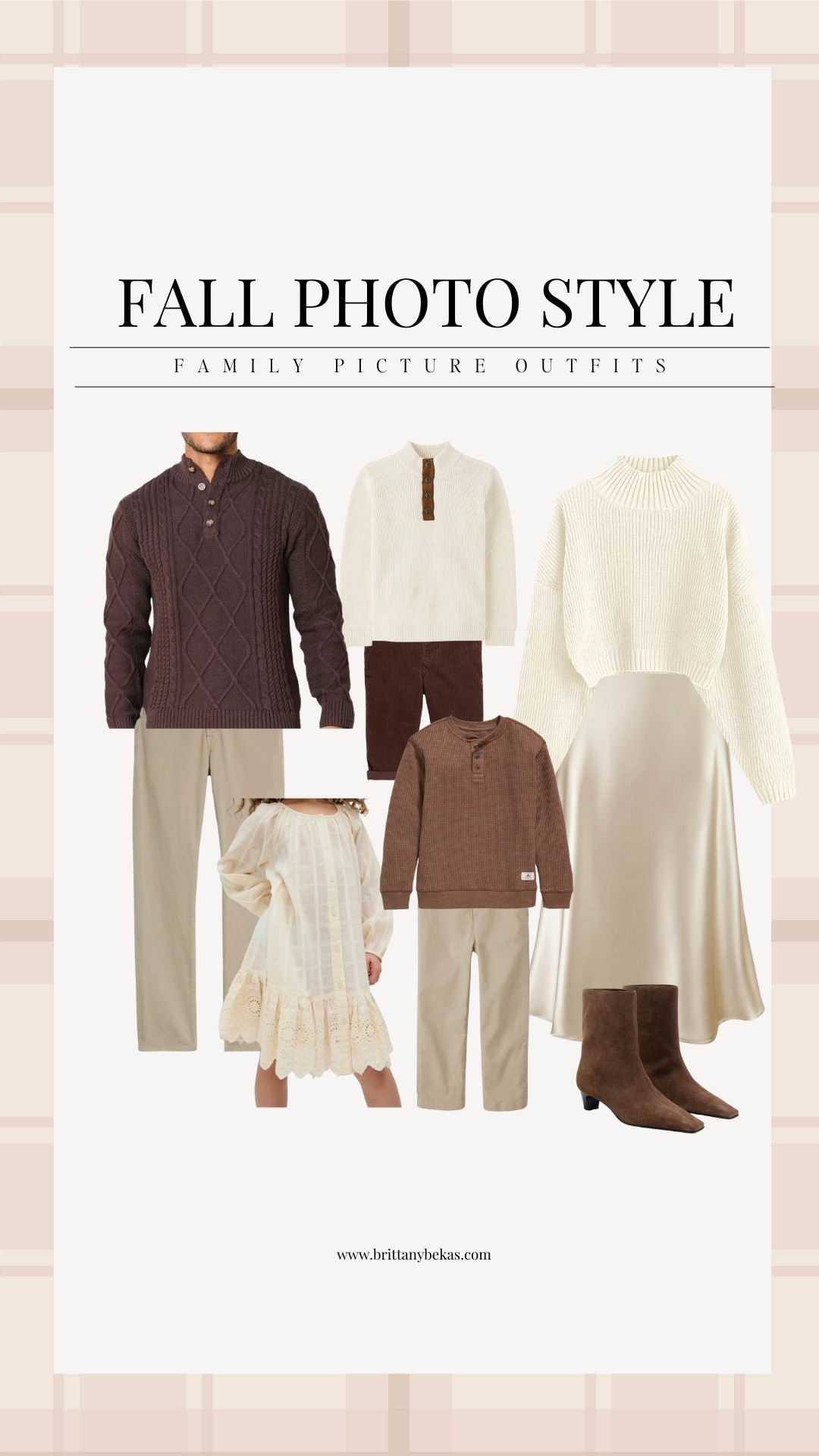 Neutral Fall / Winter Family Photo Outfit Style including a silk satin skirt, cream sweater, men's henley and amazon finds. Fall Outfits / Mango / Quince 

 

#LTKKids #LTKMens