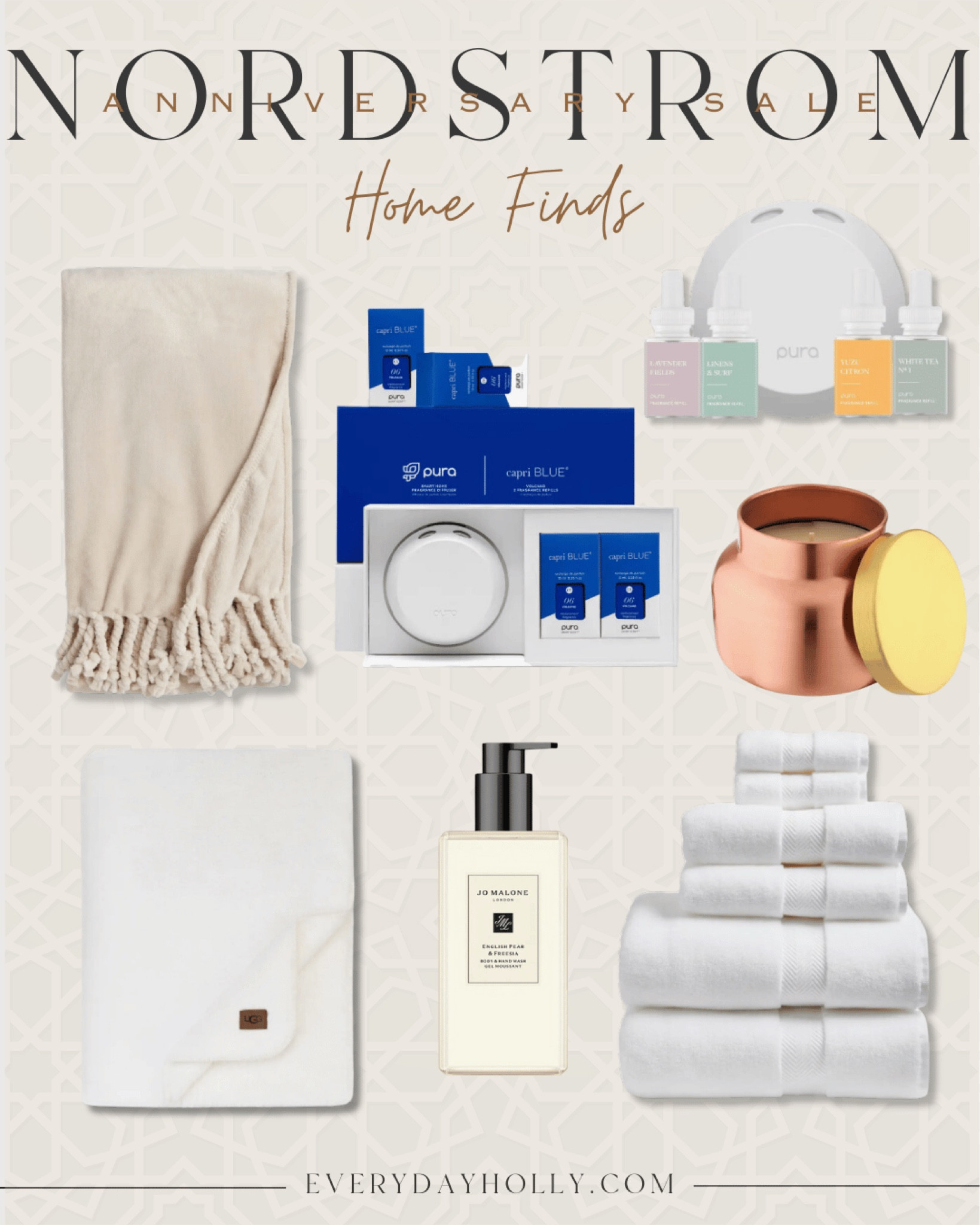 Nordstrom Sale Finds 

NSALE  sale alert  home  home finds  trending home  throw blanket  Pura  bathroom towels  hand soap  candle  Capri Blue  EverydayHolly

#LTKhome #LTKSeasonal #LTKsalealert