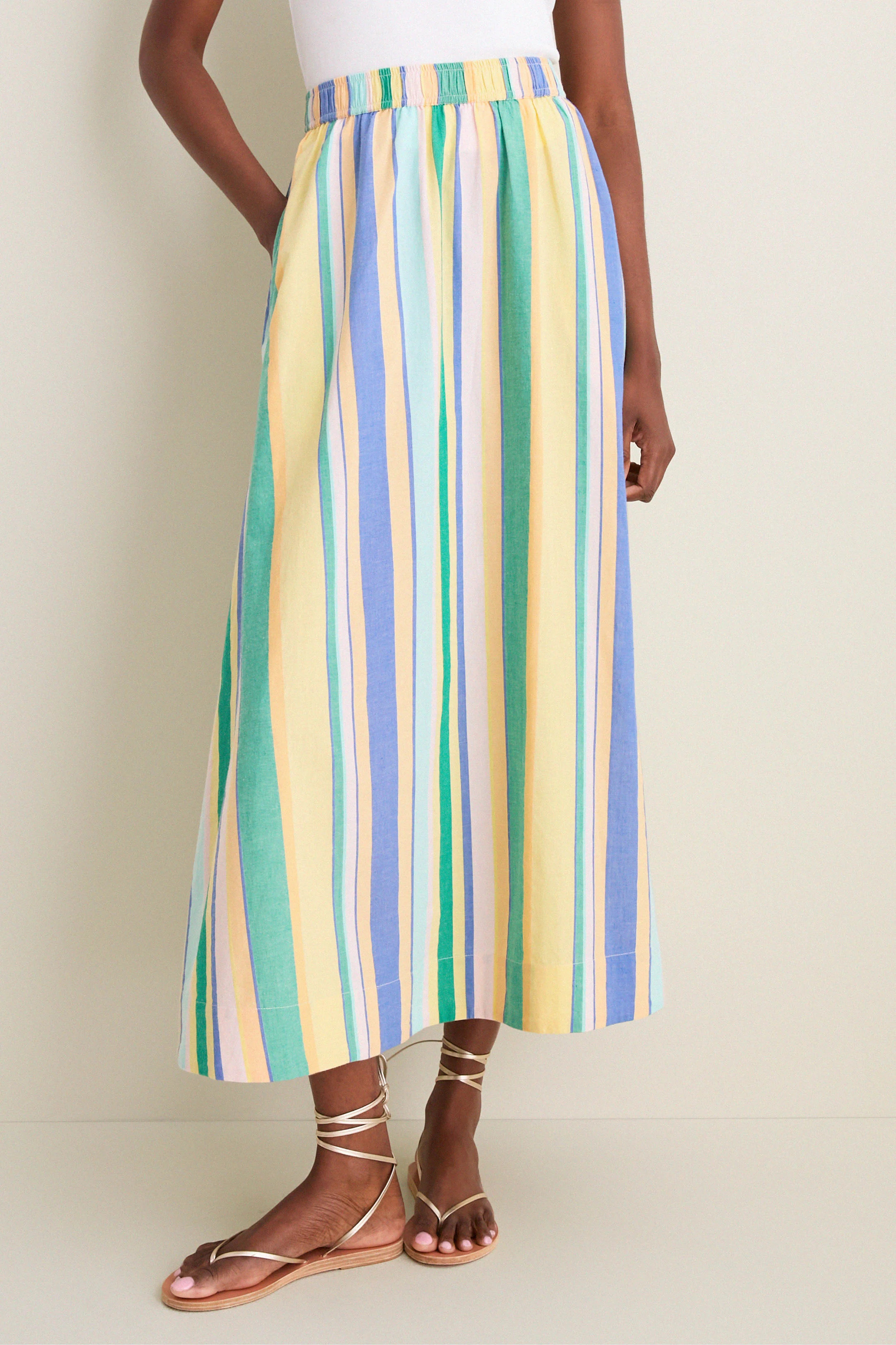 Bianca Yarn Dye Stripe Porto Maxi Skirt | Tuckernuck (US)