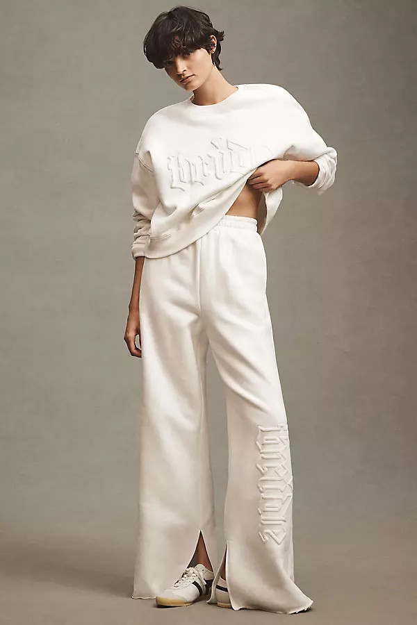 Bride Wide-Leg Slit Sweatpants | Anthropologie (US)
