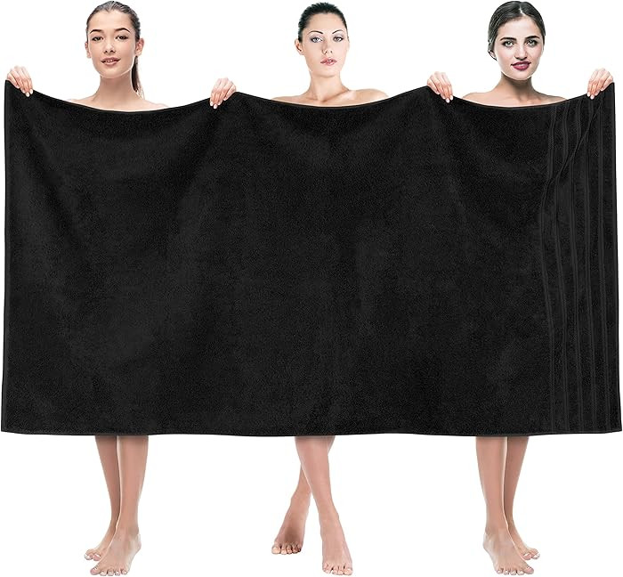 American Soft Linen 35x70 Jumbo Large Bath Towel, 600 GSM 100% Cotton Turkish Bath Sheet, Oversiz... | Amazon (US)