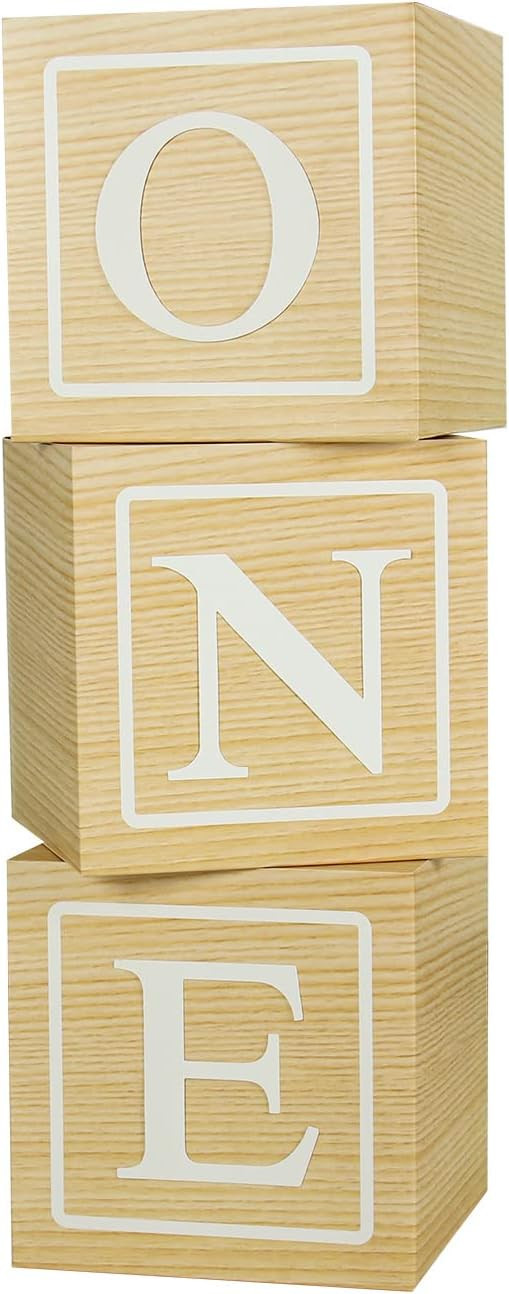 First Birthday Boxes Decorations - 3Pcs ONE Boxes for 1st Birthday Teddy Bear Baby Shower with A ... | Amazon (US)