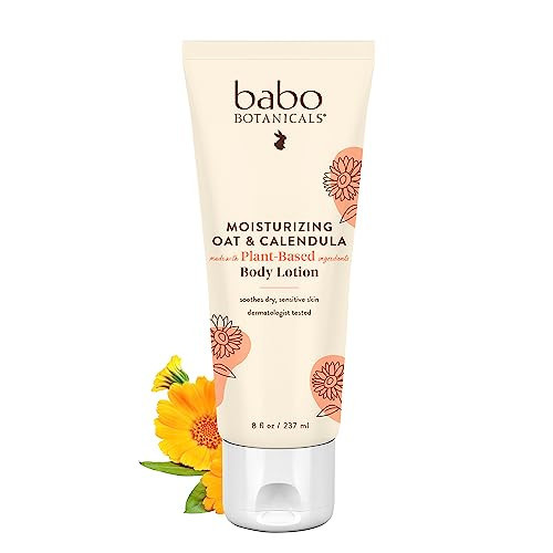 Babo Botanicals Moisturizing Oat & Calendula Body Lotion - For Dry or Sensitive Skin - For all ages - Vegan - Lightly Scented | Amazon (US)