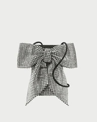 Violet Silver Diamanté Bow Crossbody | Loeffler Randall