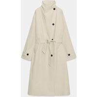 Zara - Long Belted Trench Coat - Stone - Xs - Woman | Zara UK
