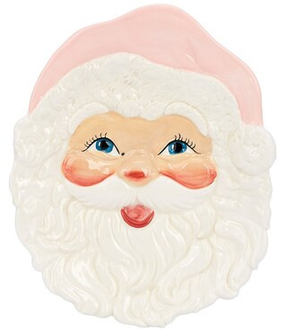 Southern Living Sweet Christmas Collection Santa Figural Cookie Plate - Pink | Dillard's