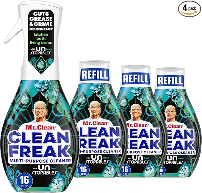Mr. Clean Clean Freak Multi Surface Cleaning Spray, Deep Cleaning Mist Starter Kit and Refill Bun... | Amazon (US)