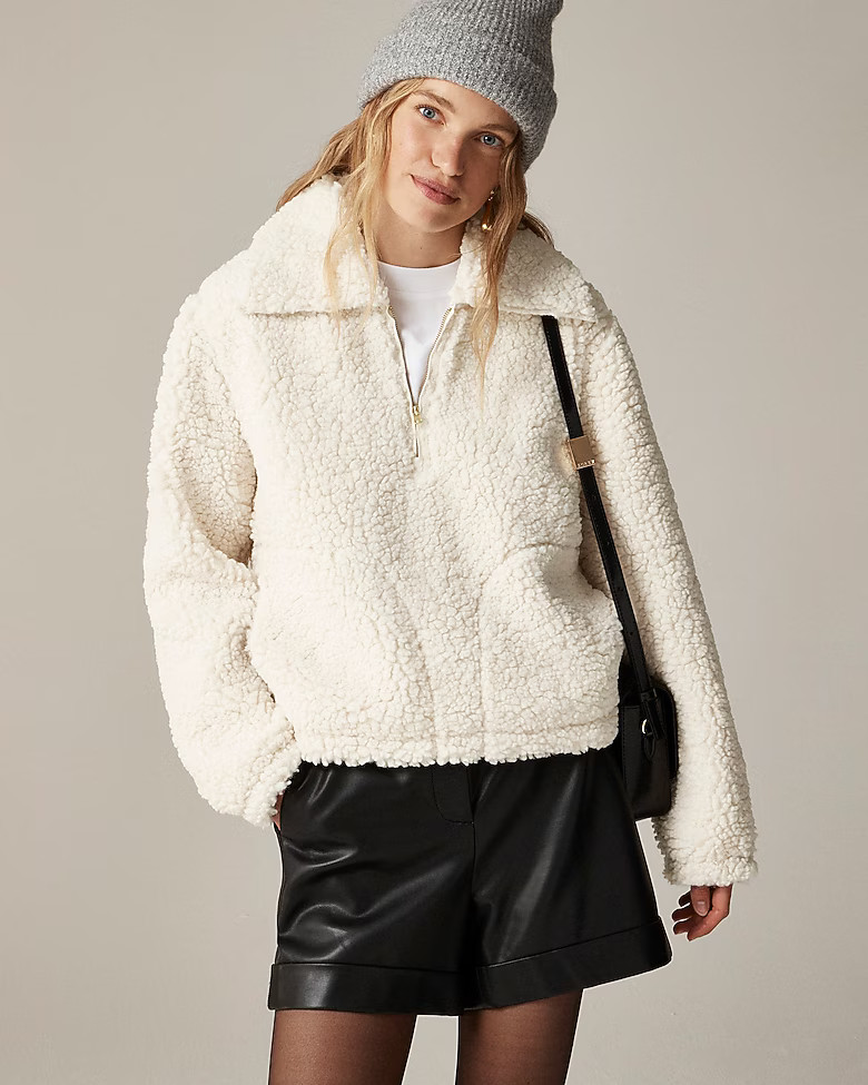 Sherpa half-zip fleece pullover | J. Crew US