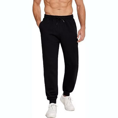 Pinspark Men's Fleece Joggers Tapered Sweatpants with Zipper Pockets Heavyweight Lounge-Light Grey-xxl | Target